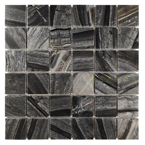 Oceanland Mosaic Marble Black Grey Tile