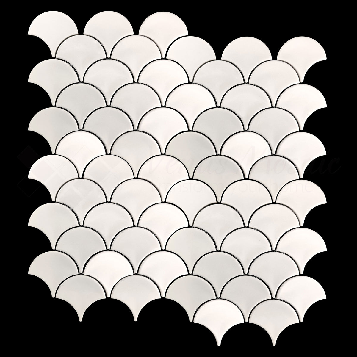 Venus Mosaic Porcelain Scallop Tile – Mosaic Tiles Philippines