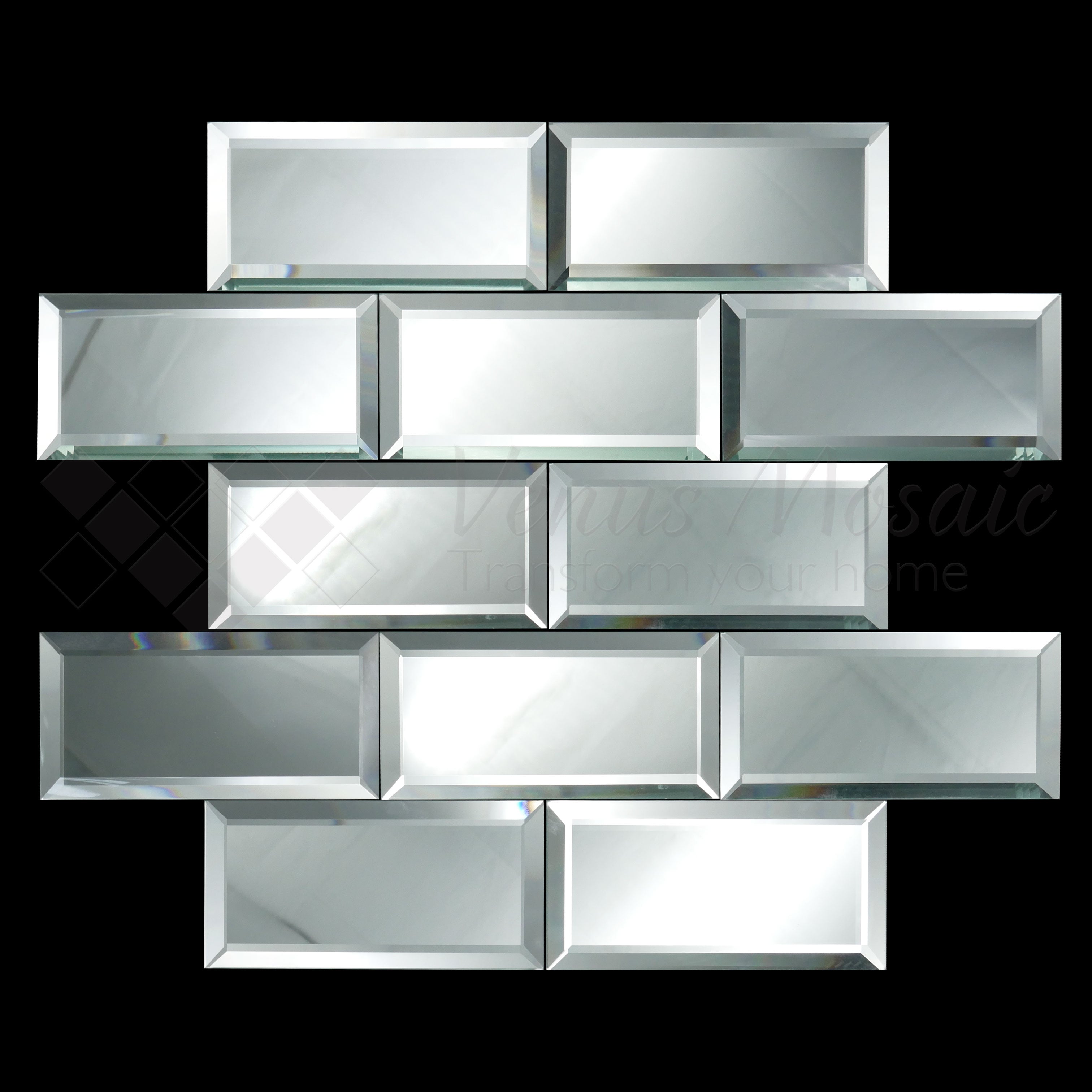 Venus Mosaic Mirror Subway Glass Tile