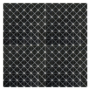 Venus Mosaic Porcelain Triangle Black Tile