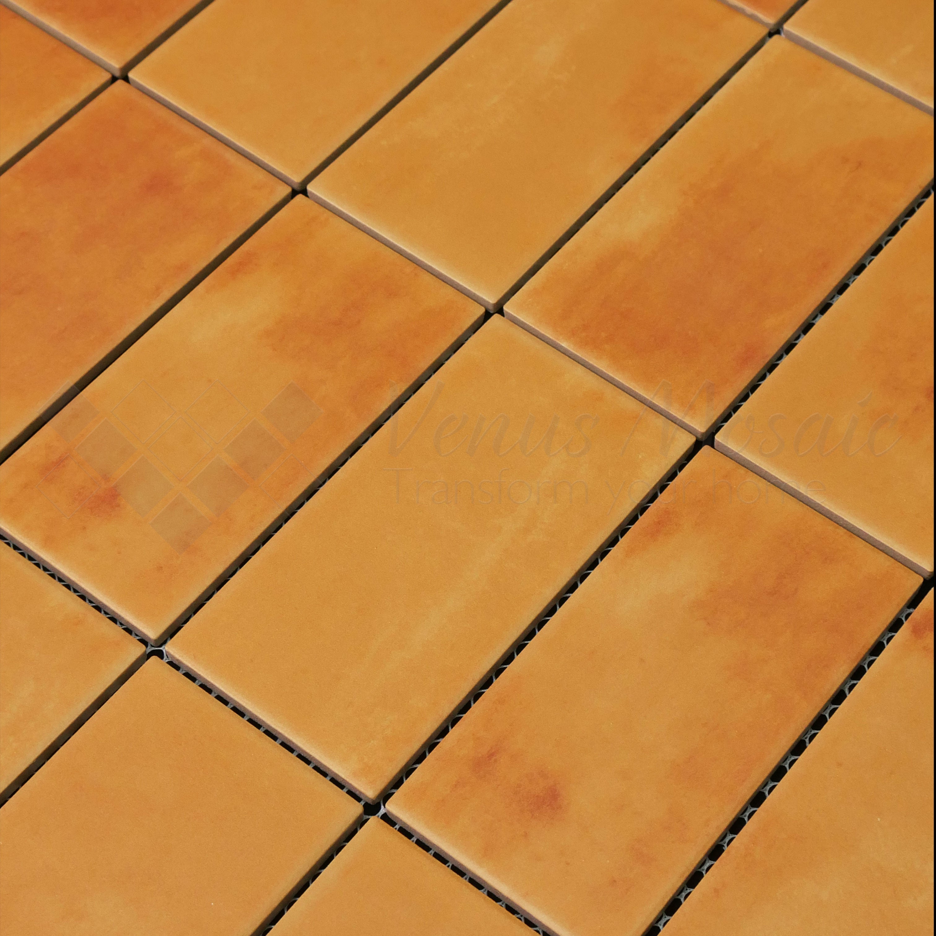 Venus Mosaic Porcelain Subway Red Sand Tile