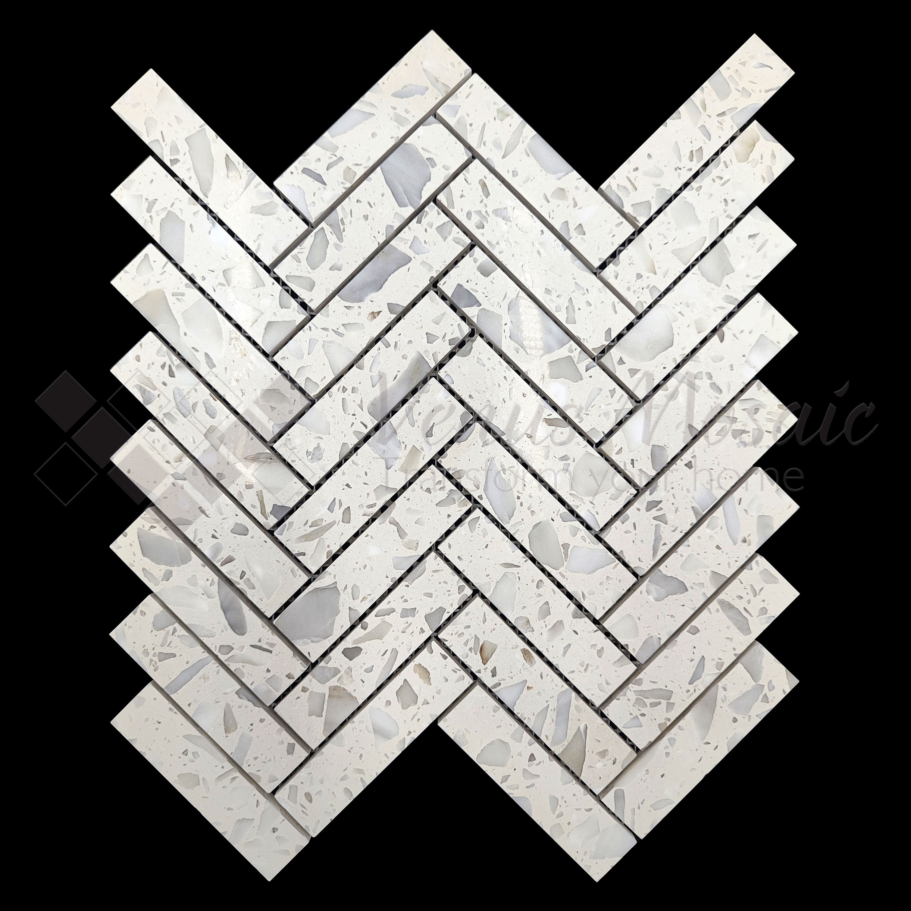 Venus Mosaic Stone Terrazo Herringbone