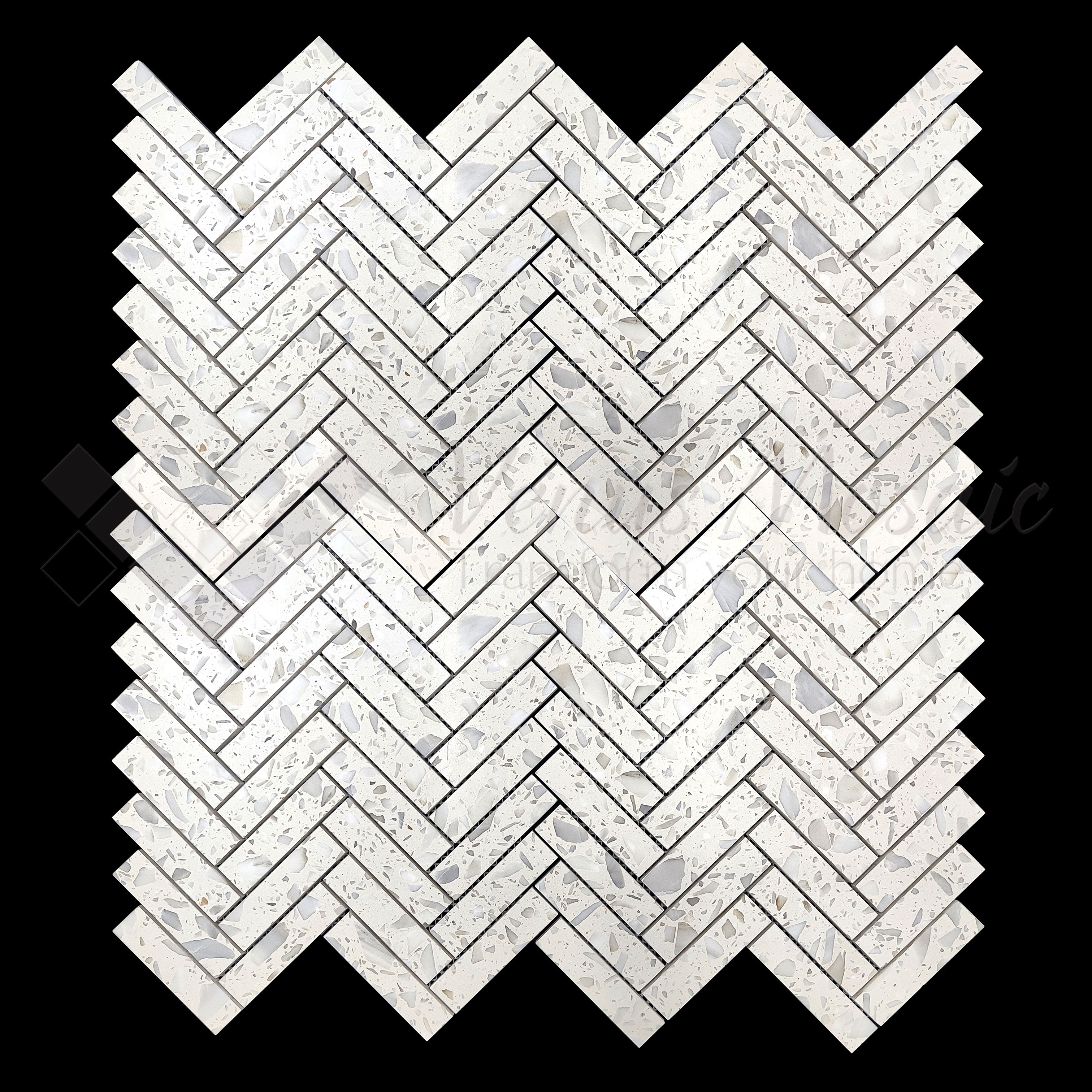 Venus Mosaic Stone Terrazo Herringbone