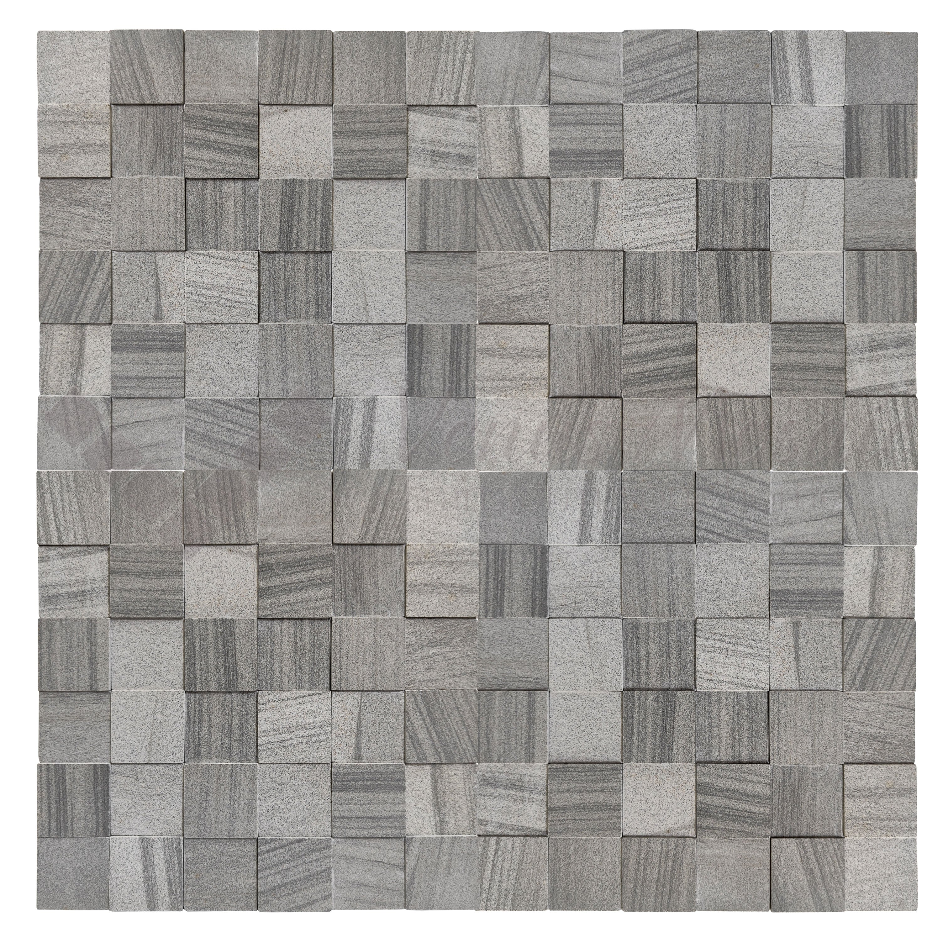 Venus Mosaic Sandstone 3D Checkered Tile