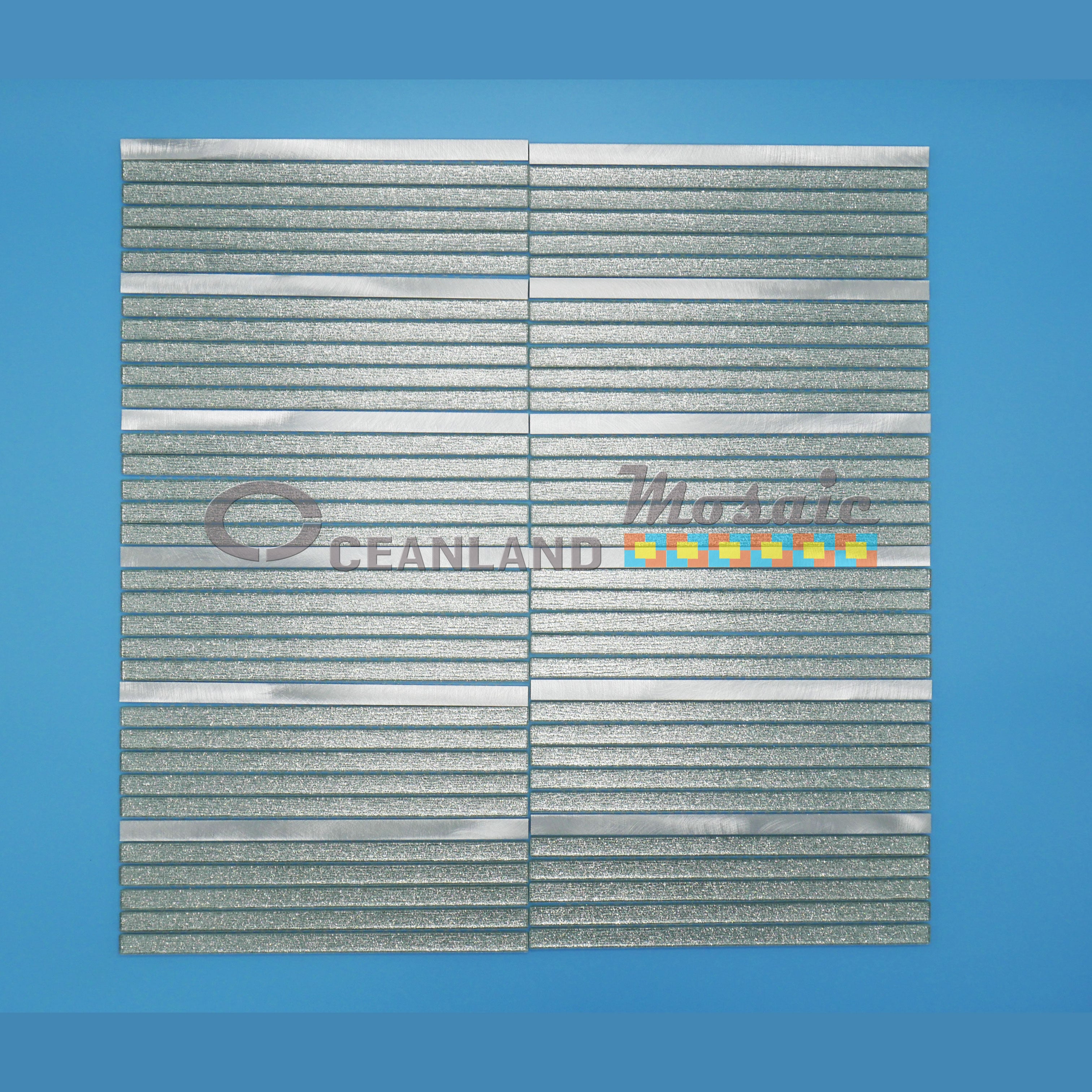 Oceanland Mosaic Crystal Linear Glass Tile