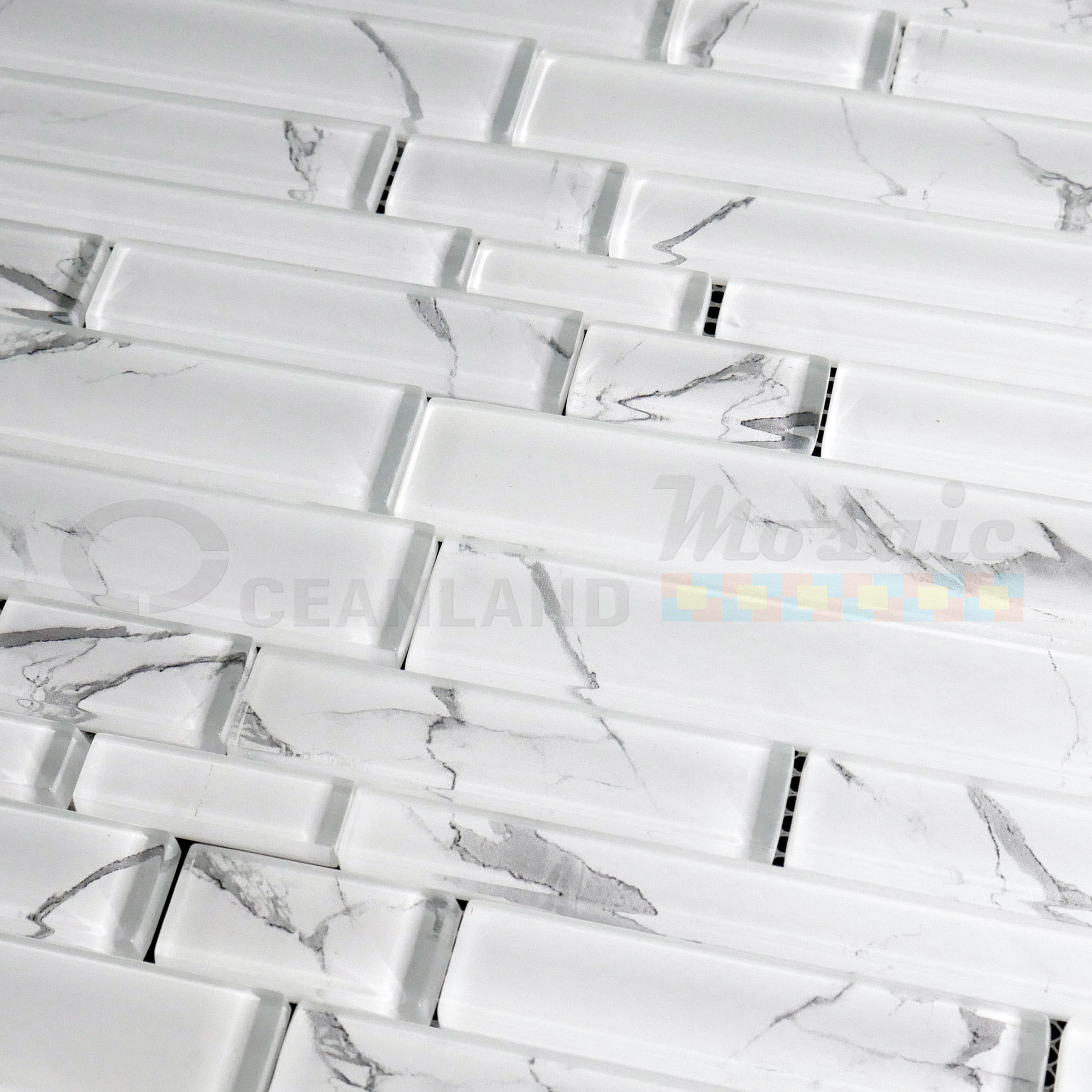 Oceanland Mosaic Catta Linear Glass Tile