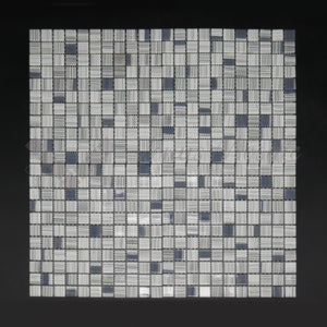 Venus Mosaic Glass Tile White Grey