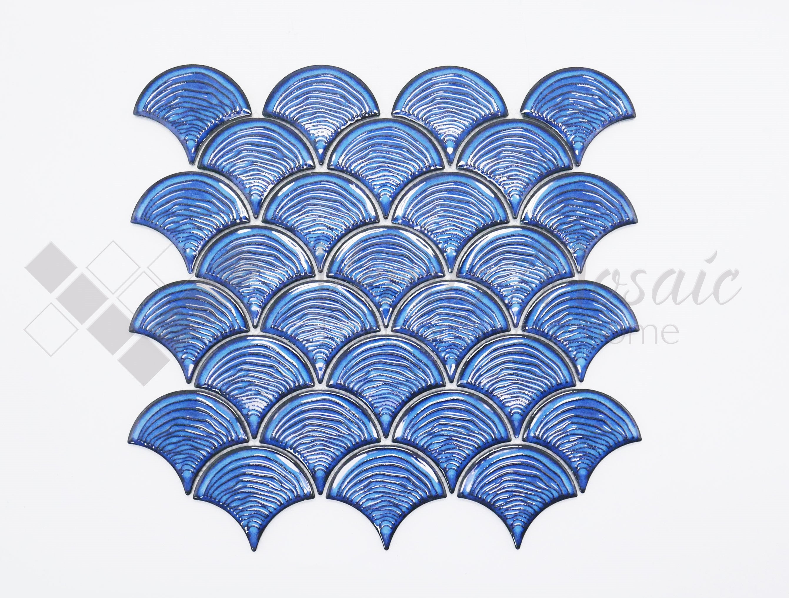 Venus Mosaic Porcelain Textured Scallop Tile