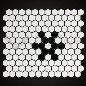 Venus Mosaic Porcelain Hexagon Flower Tile