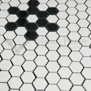 Venus Mosaic Porcelain Hexagon Flower Tile