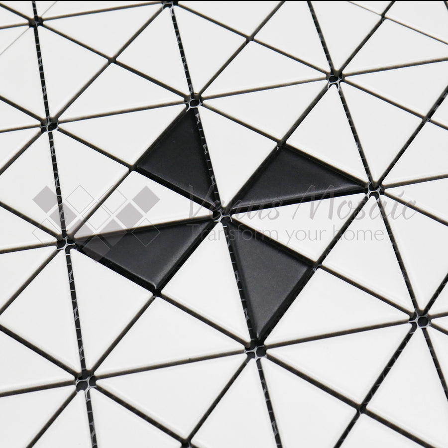 Venus Mosaic Porcelain Triangled Windmill Tile – Mosaic Tiles Philippines