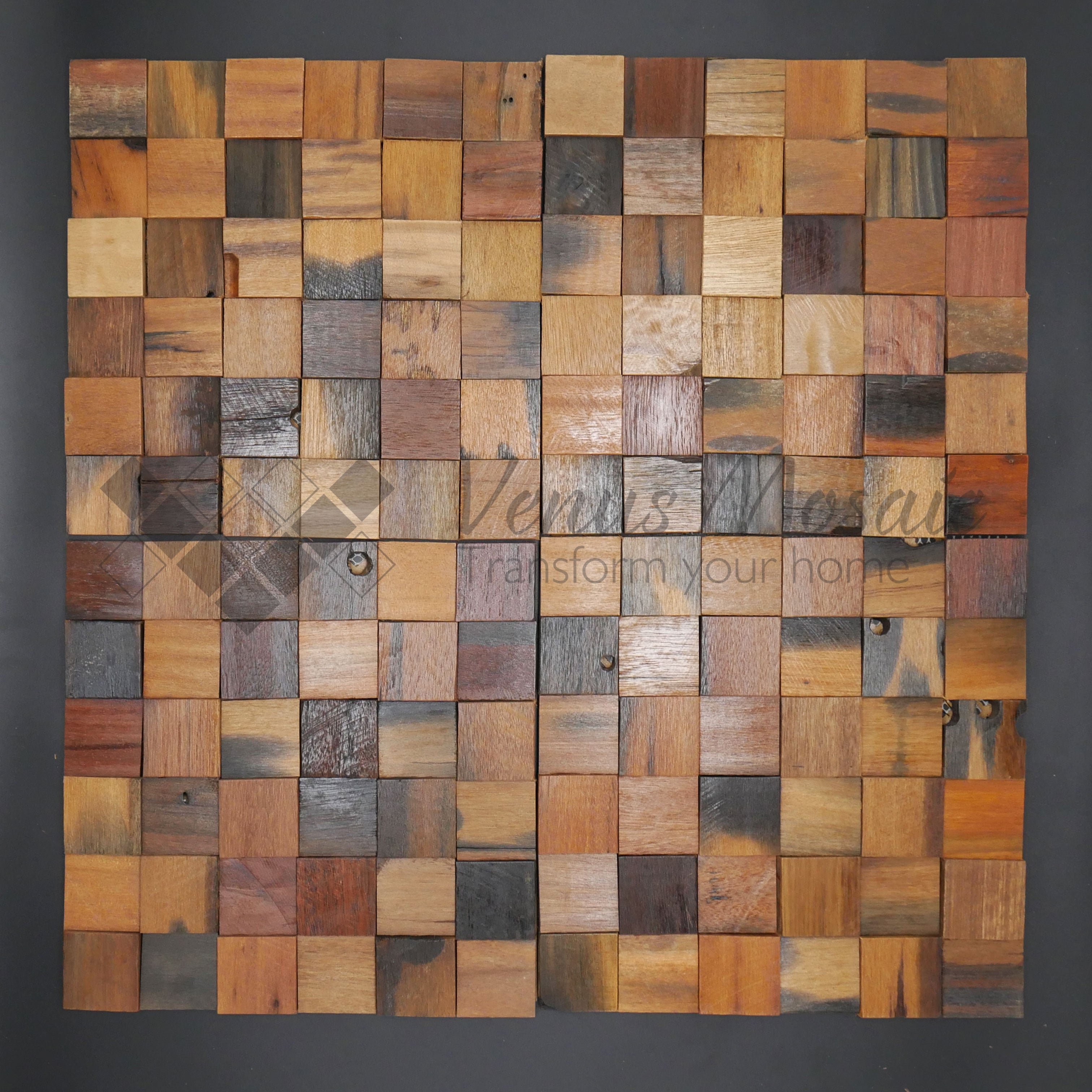 Venus Mosaic Checkered Wood Tile