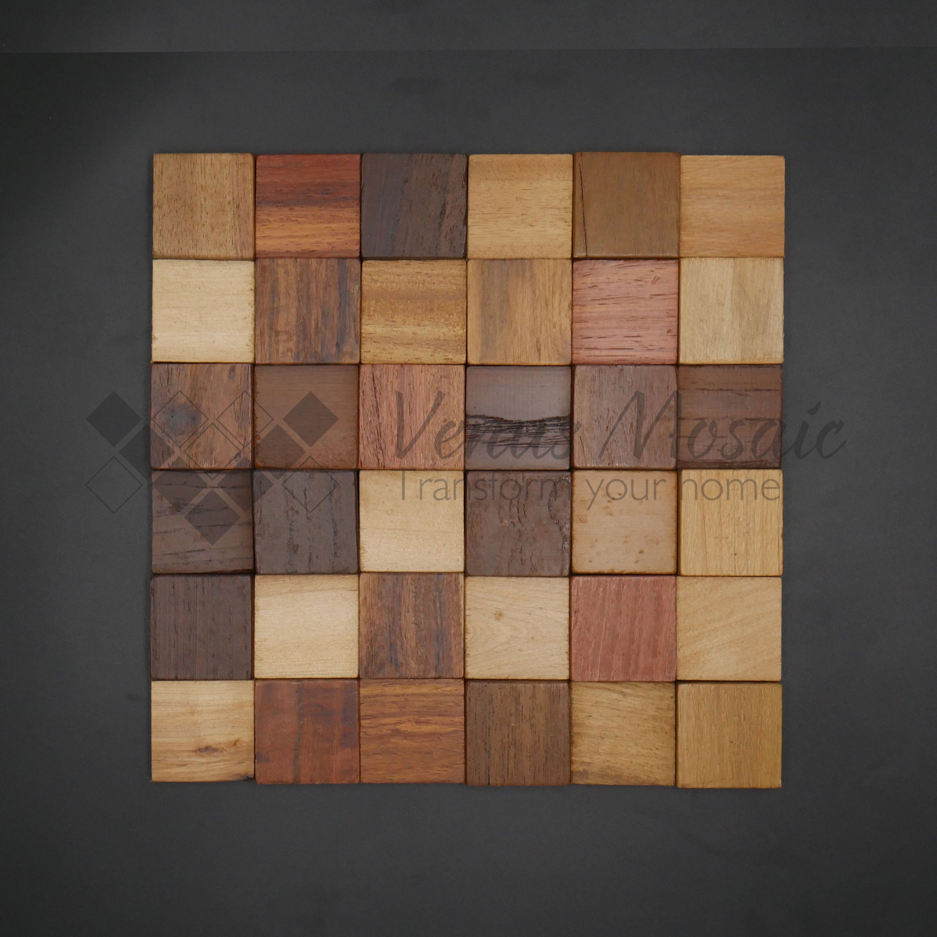 Venus Mosaic Checkered Wood Tile