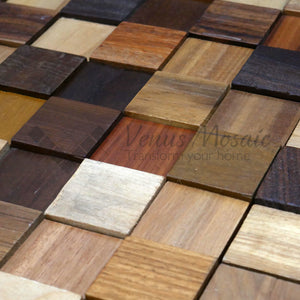 Venus Mosaic Checkered Wood Tile