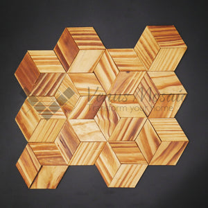 Venus Mosaic Hexagon Wood Tile WM112