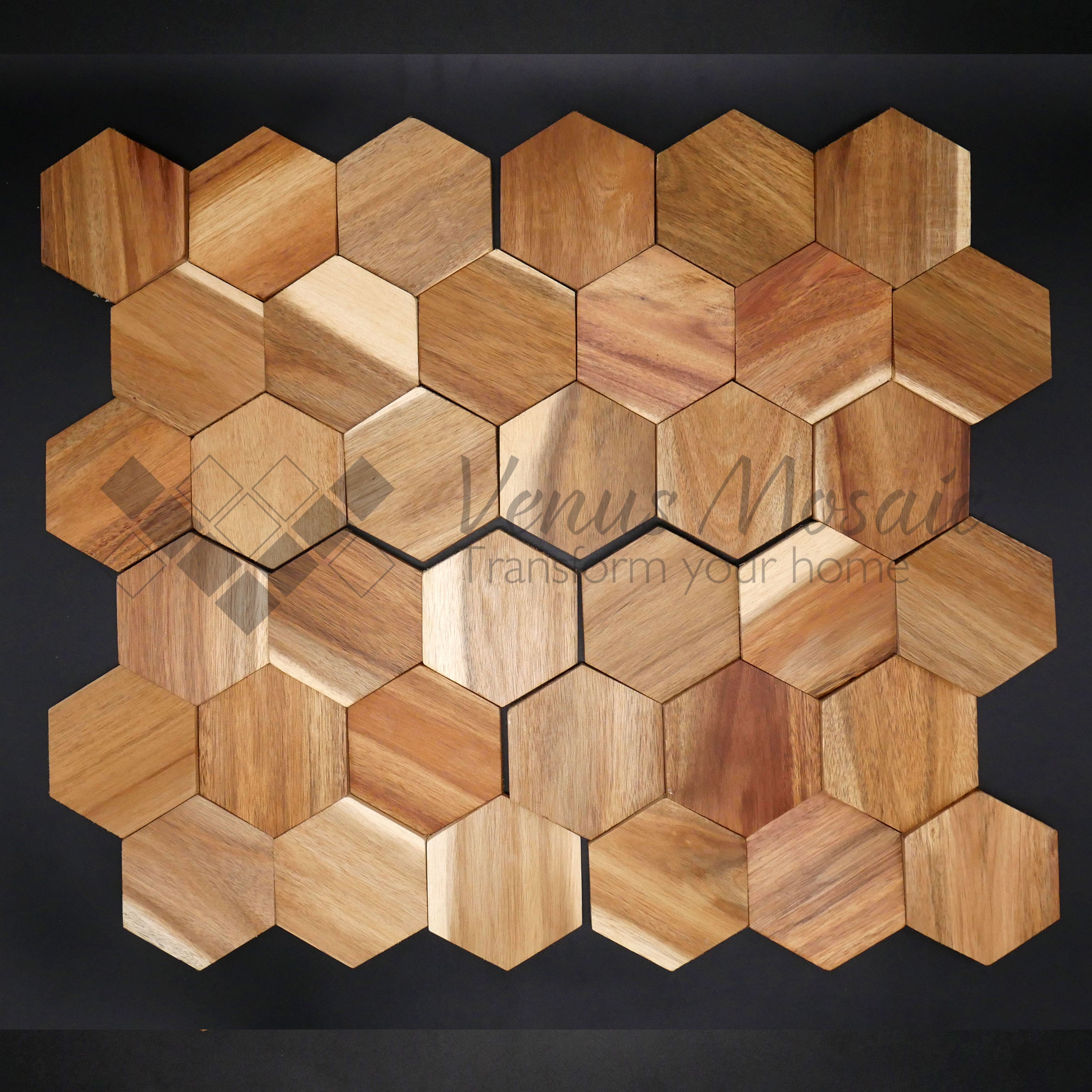 Venus Mosaic Hexagon Wood Tile WM113